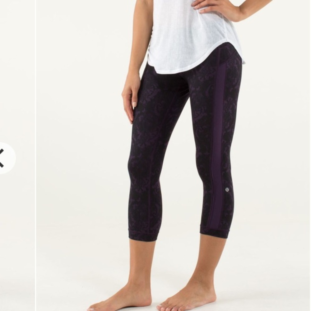 Lululemon Yeah Yoga Crop Beautiful Baroque Legging